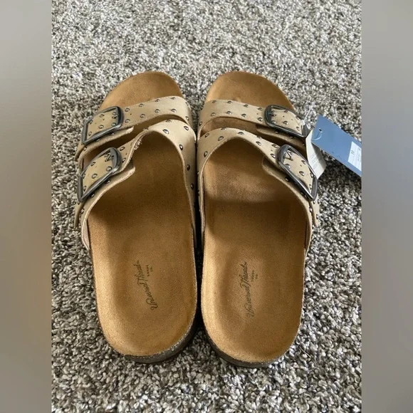 Universal thread double strap studded sandals slip on - Picture 4 of 6